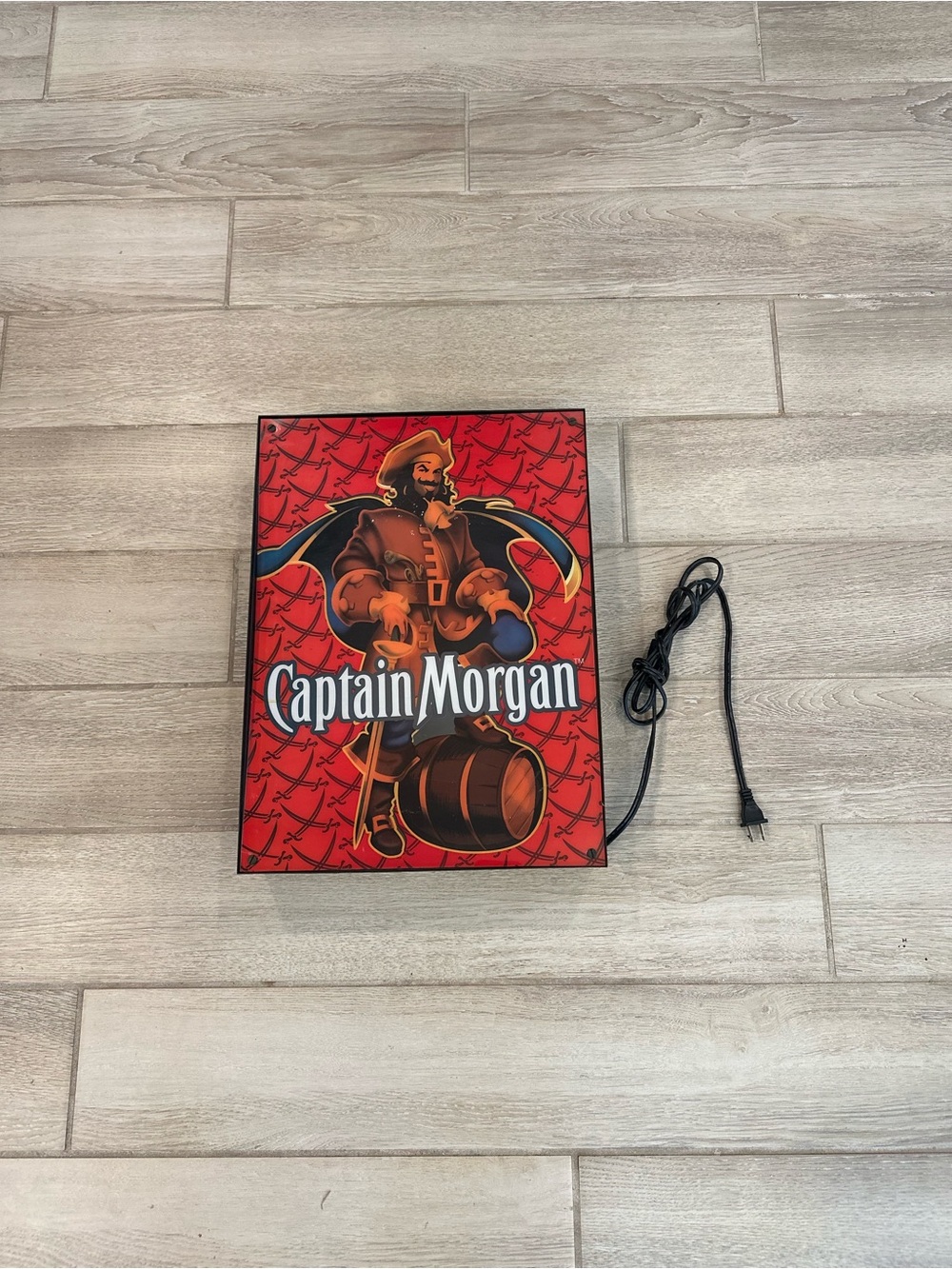 VTG Captain Morgan Rum Bar Fluorescent Light Sign Box